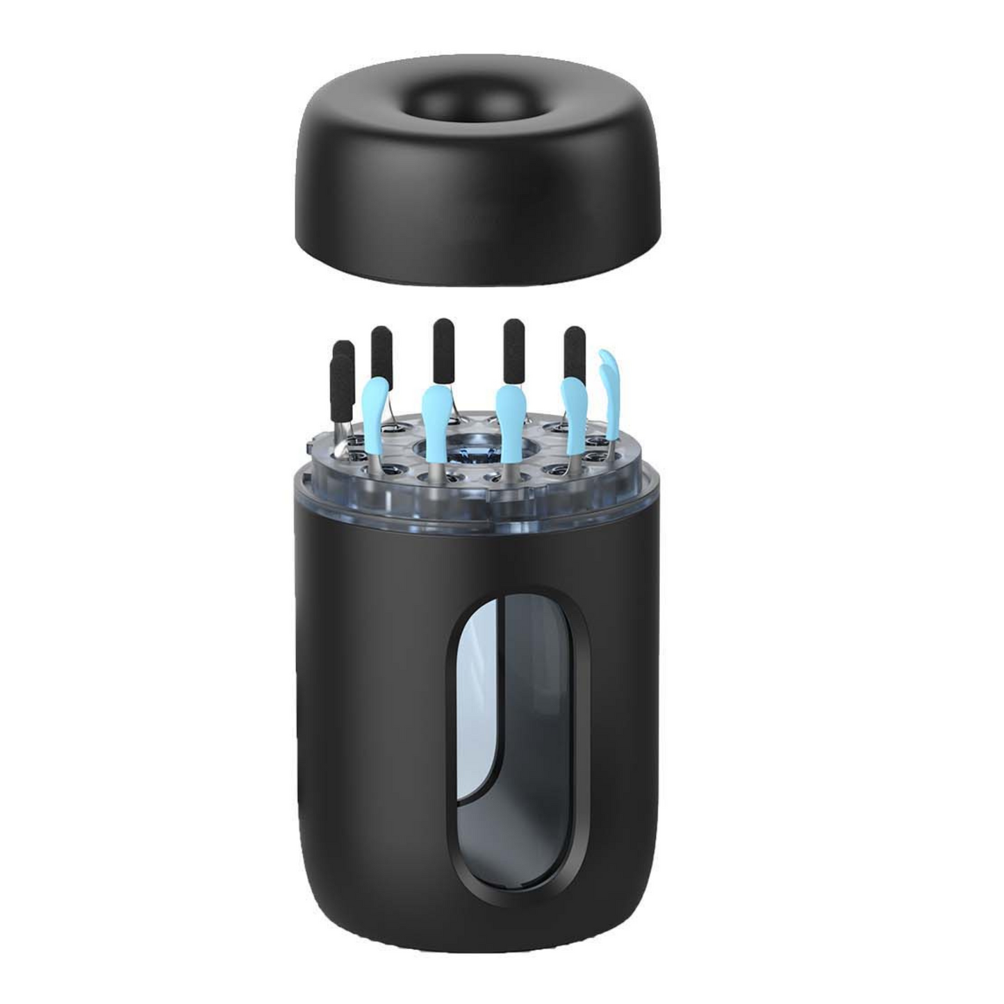 "קצוות סיליקון רכים לניקוי אוזניים – מגיעים עם הבסיס של Ozen Pro"